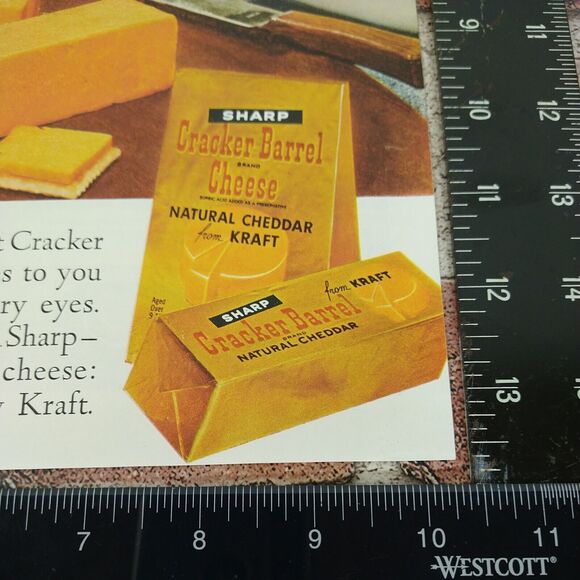 1961 Cracker Barrel - Kraft Sharp Cheddar Cheese - Party Buffet - Vtg PRINT AD - Picture 8 of 12